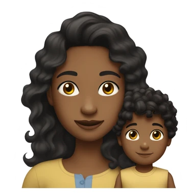 me with my 4-year-old son. I’m a Colombian woman with long wavy black hair and hazel eyes. My son, mixed French, Congolese, and Colombian, has slightly darker skin, curly hair on top, short sides, and black eyes.” sticker
