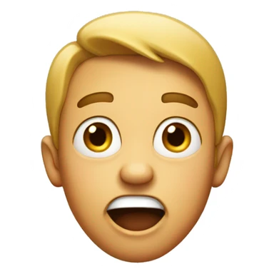 Surprised funny face sticker