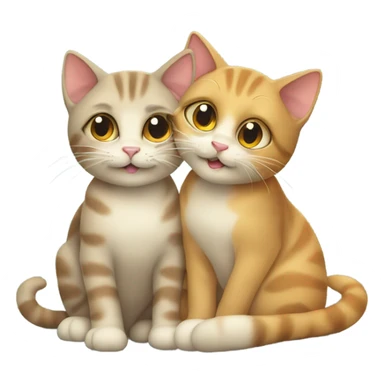 cats in love sticker