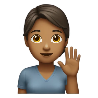 A girl with a raised hand  sticker