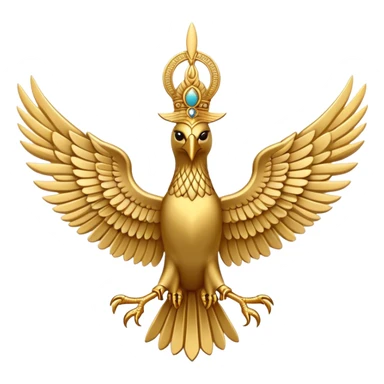 Simplified Faravahar with minimalist design sticker
