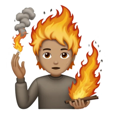 Spontaneous human combustion sticker