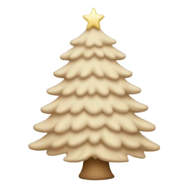 Beige Christmas tree sticker