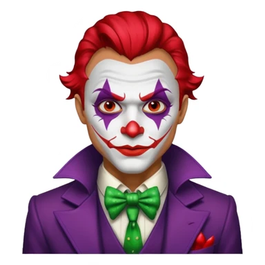 Glitter RED and White Joker Gangster  sticker