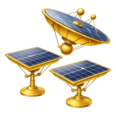 Satellites with Gold Panels sticker