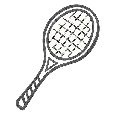 tennis racket sticker
