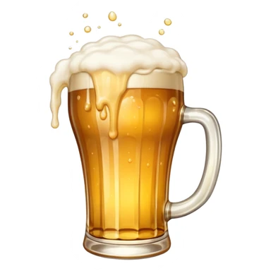 Overflowing beer sticker