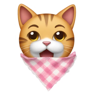 cat sneezes into a handkerchief sticker