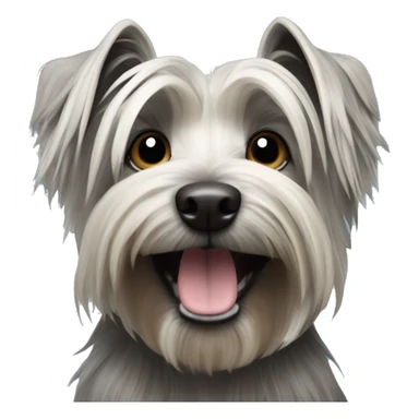 Skye terrier dog with darker snout sticker