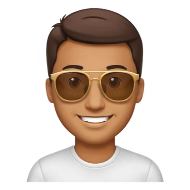 smiling man with sunglasses sticker