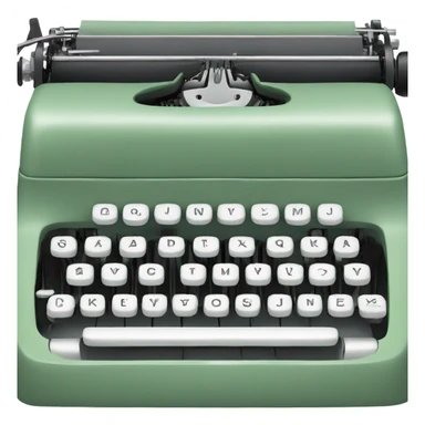 Sage green typewriter sticker