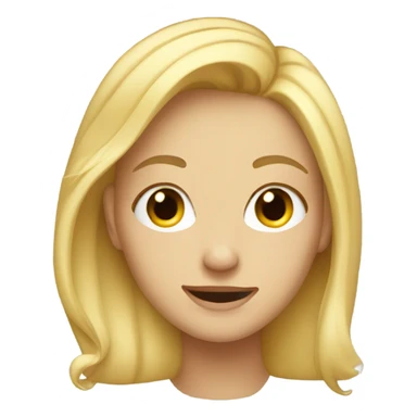 Blonde Girl with one eye closed sticker