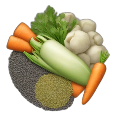 Carrots Artichoke Lentils Chia seeds sticker