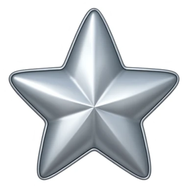 shining silver star sticker