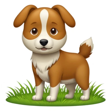 Hund auf einer Wiese  sticker