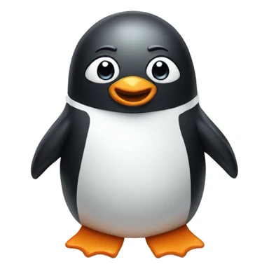 Penguin in a swim suit sticker
