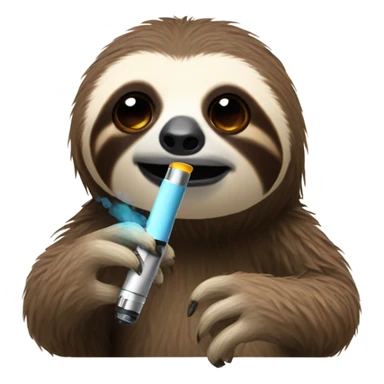 Sloth vaping sticker