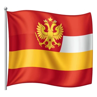 a flat flag that is split down the middle of half the polish flag and half the macedonian flag sticker