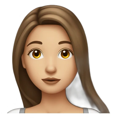 pretty mysterious albanian girl with long brown hair  sticker