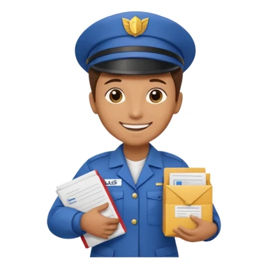 cartero con uniforme de "correos" sticker