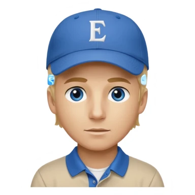 Charlie kirk with blonde hair and Blue eyes on epstein island but make hi really look like Charlie kirk sticker