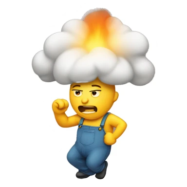 Emoji farting sticker