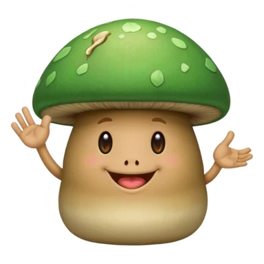 green mushroom flipping you off sticker