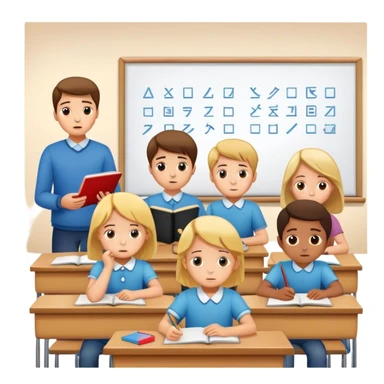 lessen volgen in de klas sticker