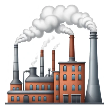 industrial factory with smokestacks sticker