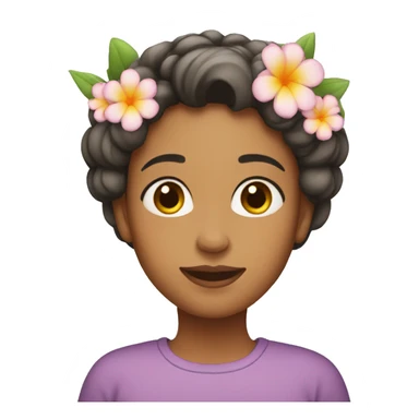 mother with flower in her hair sticker