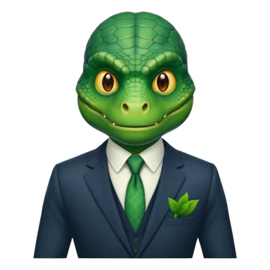capitalist reptilian in a suit sticker