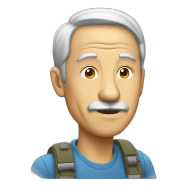 un vieil homme fatigué sticker