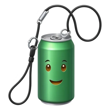 Green Soda can on leash  sticker