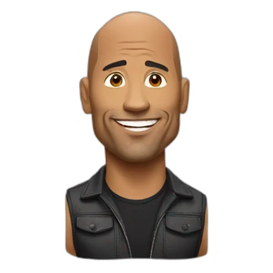The rock actor sticker