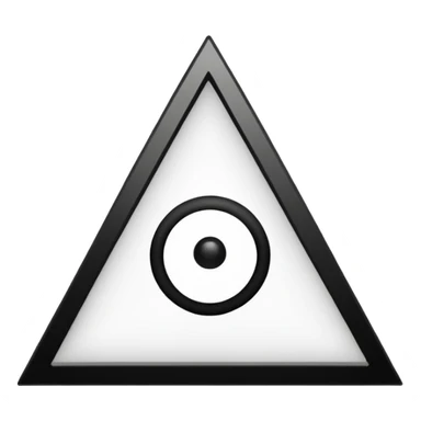 iOS style emoji, minimal summoning symbol, three dots triangle sticker