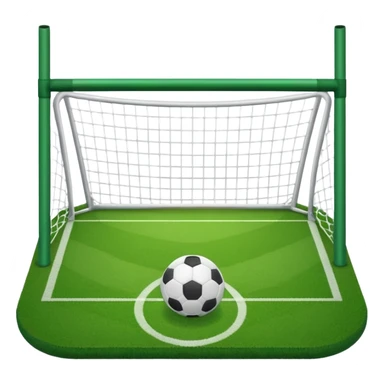 Haz una porteria de futbol y rodea el poste sticker