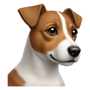 brown jack russell(brown with no white) sticker