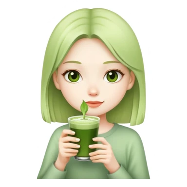 A cup of matcha drink girly sticker