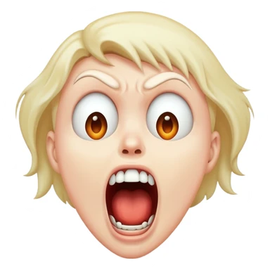 face screaming in fear sticker