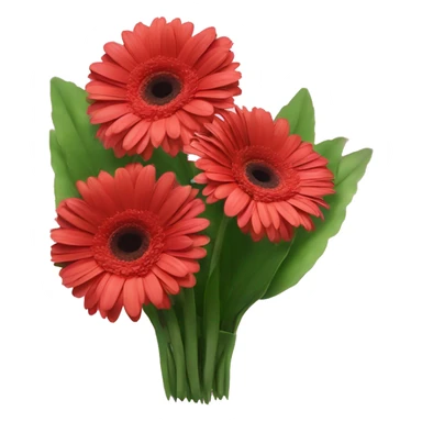 Three gerbera in a bouquet  sticker