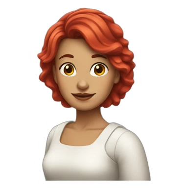 Señora de pelo rojo sticker