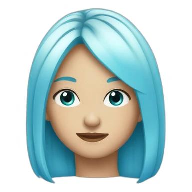 Haare blau sticker
