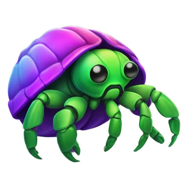 Neon hermit crab  sticker