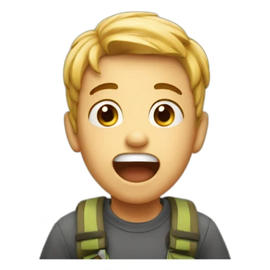 Surprised boy sticker