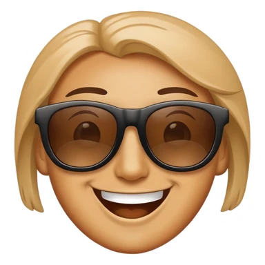 smiling face with sunglasses sticker