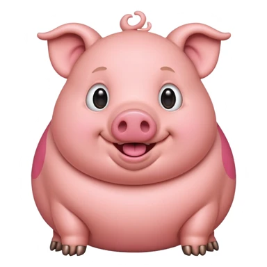 Happy fat pig sticker