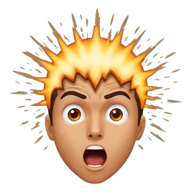 head exploding with amazement, mind blown sticker