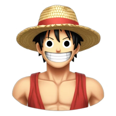 Luffy one piece avec son chapeau de paille sticker