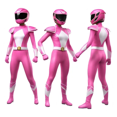 Pink power ranger sticker