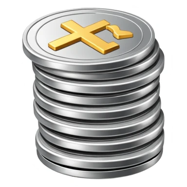 a stack of three coinsa stack of three coins sticker